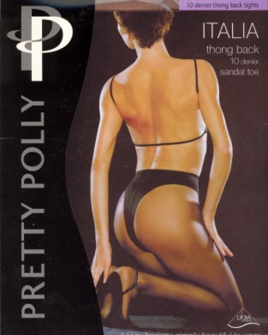 Pretty Polly Italia Thong Back Tights - 10 Denier
